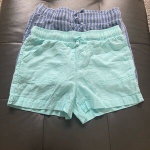 2 pairs linen shorts for girls size 10/12